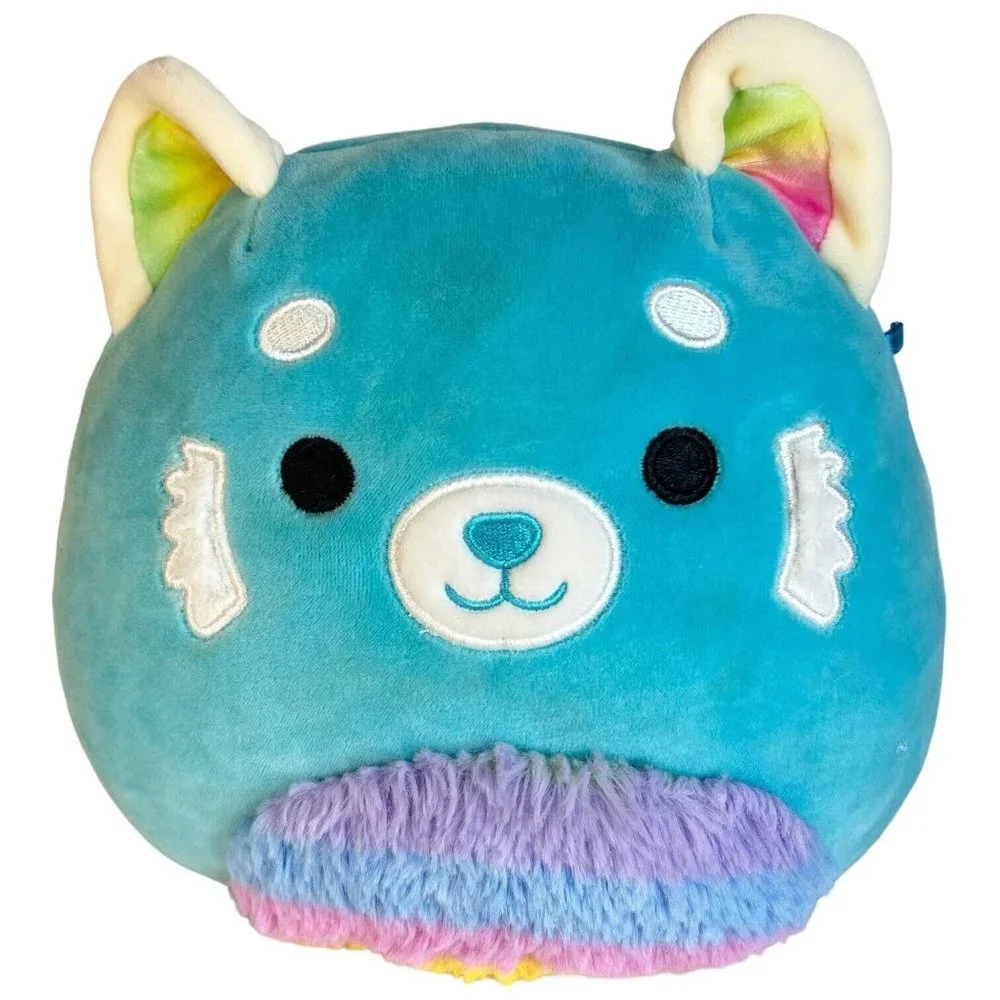 Squishmallow Vanessa The Red Panda‎ Plush Rainbow Blue 8 IN Stuffed Animal Toy